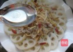 银鱼肉丝蒸藕片的做法图解6