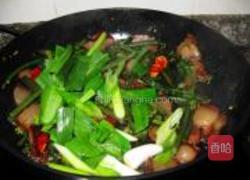 红菜苔炒腊肉的做法图解10