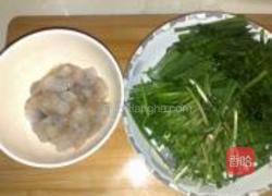 韭菜豆嘴炒虾仁的做法图解1