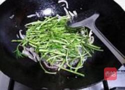 芦蒿炒咸肉的做法图解4