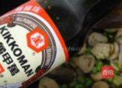 虾油草菇炒毛豆的做法图解11