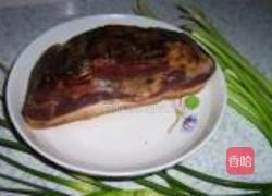 腊味火腿炒蒜薹的做法图解1