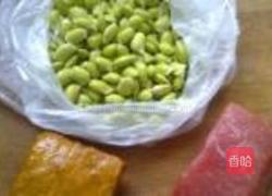肉末香干炒毛豆的做法图解1