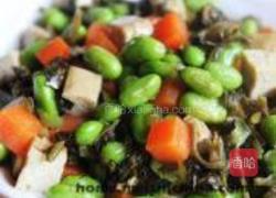 萝卜菜炒毛豆的做法图解8