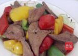 彩椒炒猪肝的做法图解13