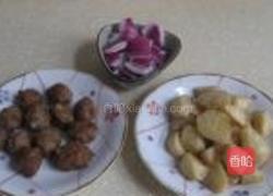 土豆烧肉丸的做法图解3