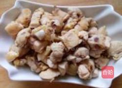 菜薹炒鸡肉的做法图解1