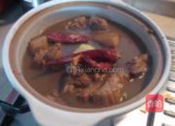 红烧肉焖豆角干的做法图解5