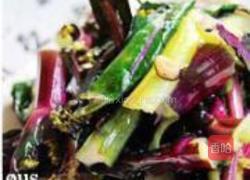 炝炒红菜薹的做法图解4