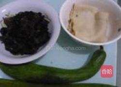 丝瓜烧百叶的做法图解1