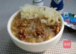 冰糖银耳核桃粥饭的做法图解5