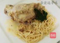 白汁火鸡肉拌意粉的做法图解16