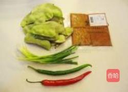 豆腐干炒扁豆的做法图解1
