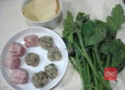 南瓜苗肉丸汤的做法图解1