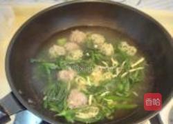 南瓜苗肉丸汤的做法图解6