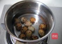 菜花烧鹌鹑蛋的做法图解2