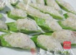 鱼茸蒸秋葵的做法图解5