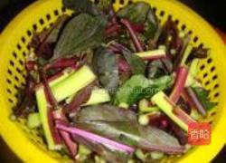 腊肉炒红菜苔的做法图解3