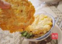 鸡蛋玉米豆渣饼的做法图解9