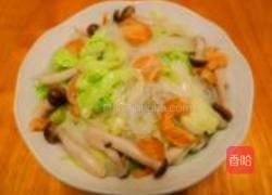 海米蟹味菇烩粉丝的做法图解8