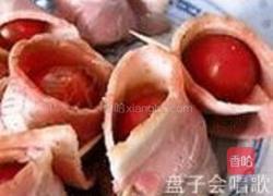 海苔番茄培根卷的做法图解4