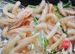 蒜苔炒牛肚的做法图解4