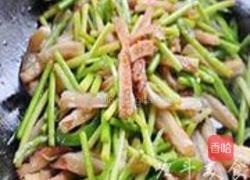 蒜苔炒牛肚的做法图解5