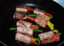 香煎培根彩椒卷的做法图解6