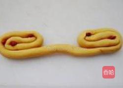 南瓜枸杞蝴蝶卷的做法图解6