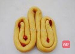 南瓜枸杞蝴蝶卷的做法图解7