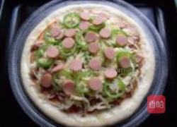 金枪鱼火腿pizz的做法图解13