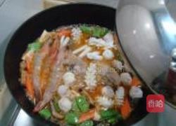 焗鸡肉海鲜饭的做法图解5