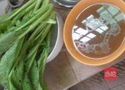 猪脚汤淋芥菜的做法图解1