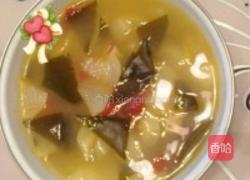高汤茄汁白萝卜炖海带的做法图解3
