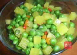 萝卜干拌豌豆的做法图解5