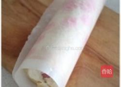 桃花手绘蛋糕卷的做法图解17