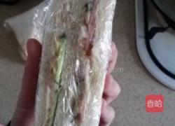 金枪鱼火腿三明治的做法图解4