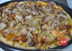 金枪鱼大虾比萨的做法图解20