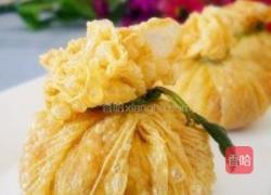 豆腐皮鲜虾包的做法图解3