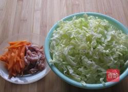 牛心菜炒年糕的做法图解2