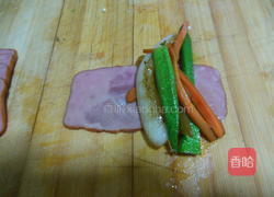 香煎秋葵火腿卷的做法图解7
