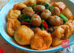 油豆腐炒鱼丸的做法图解10