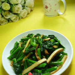 香干炒油菜蕻的做法[图]