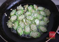 秋葵炒虾的做法图解5