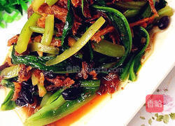 豆鼓鲮鱼油麦菜的做法图解12