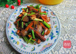 香芹香干炒腊肉的做法图解9
