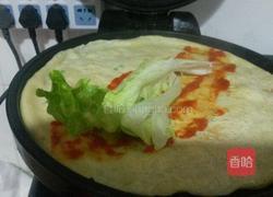 鸡蛋饼卷生菜的做法图解5