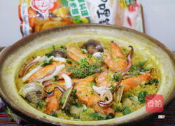 姜黄咖哩海鲜饭的做法图解5