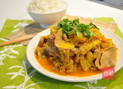 姜黄泡菜炒猪肉的做法图解5