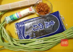 四季豆海苔卷的做法图解1